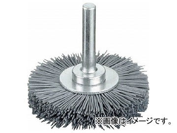 LESSMANN 軸付ホイルブラシ 砥粒入ナイロン線 1.1 ＃120 φ80 418842(7521456)