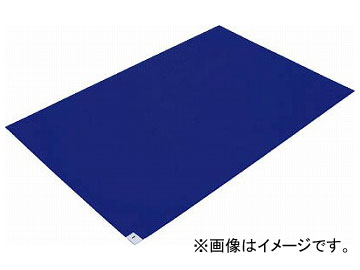 トラスコ中山 粘着クリーンマット 600×450MM ブルー CM6045-20B(7679360) 入数：1箱(20シート)