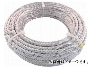 トラスコ中山 JIS規格品メッキ付ワイヤロープ（6×24）φ9mm×50m JWM-9S50(7599536)