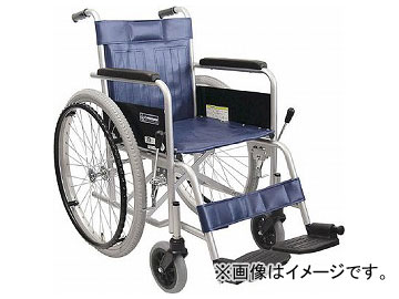 川村 スチール製車椅子 座幅42cm KR801N(7546262)