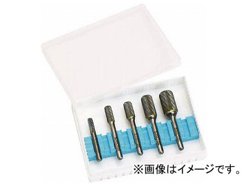 スーパー スーパー超硬バーセット 6ミリ(ダブルカット)円筒コーナーR刃型 入数：1セット(5本) SB6CRSH(8192243)