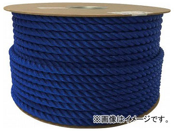 ユタカ ポリエチレンロープドラム巻 12mm×100m ブルー PRE-62(7947682)｜apagency02