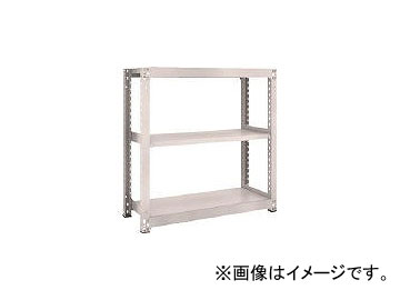 トラスコ中山 M5型中量棚 1500×921×H1200 3段 単体 ネオグレ M5-4593 NG(5115001)