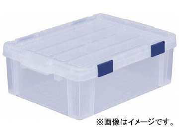 IRIS 密閉バックルコンテナ クリア/ネイビー 21.3L MBR-22-C(8183625)