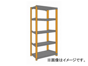 トラスコ中山 TM3型中量棚 900×571×1800 5段 単体 黒 TM36365 BK(3525791)