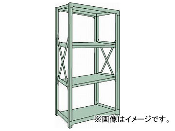 トラスコ中山/TRUSCO R3型中量棚 1800×600×H1800 4段 単体 R36664(5051771) JAN：4989999739039