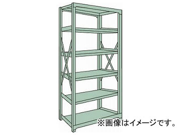 トラスコ中山/TRUSCO R3型中量棚 1800×900×H2100 6段 単体 R37696(5048257) JAN：4989999739572