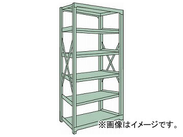 トラスコ中山/TRUSCO R3型中量棚 900×600×H2400 6段 単体 R38366(5048567) JAN：4989999739633