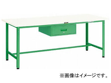 トラスコ中山/TRUSCO RAE型作業台 1800×900×H740 1段引出付 YG色 RAE1809F1YG
