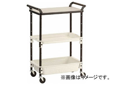トラスコ中山/TRUSCO ツールワゴンロイヤル 天板付589×320×856浅1深1 ホワイト TWR411TW(4146166) JAN：4989999188653