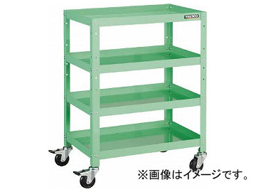 トラスコ中山/TRUSCO ラビットワゴン 600×400 ゴム車輪 YG色 RBW864YG(3663574)