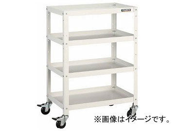 トラスコ中山/TRUSCO ラビットワゴン 600×400 ゴム車輪 W色 RBW964W(3663787)