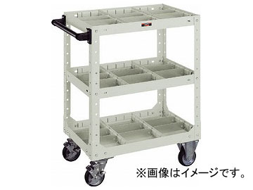 トラスコ中山/TRUSCO SR型ワゴン 600×400×H795 仕切板付 NG SR3P NG(5016380) JAN：4989999715842