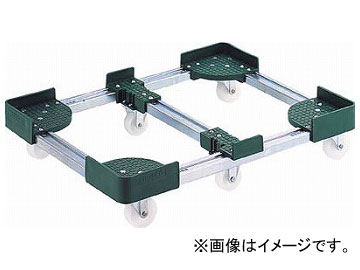 トラスコ中山/TRUSCO 伸縮式コンテナ台車 内寸495-595×695-795 6輪型 FCD65070(5125332) JAN：4989999662429