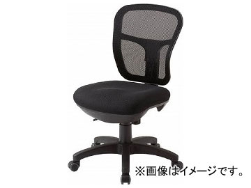 トラスコ中山/TRUSCO オフィスチェア MC-2 背面メッシュタイプ ブラック MC2BK(4143825) JAN：4989999185386