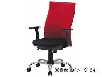 トラスコ中山/TRUSCO ハイバックオフィスチェアー 肘付 レッド TOFC330A R(2769093) JAN：4989999787290