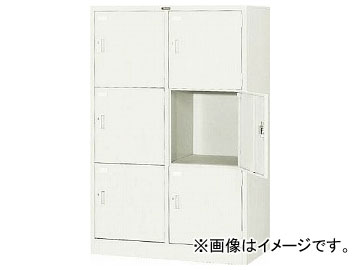 トラスコ中山/TRUSCO 多人数用ロッカー6人用 900×515×H1373 シリンダ錠式 SVG6LA(5208904) JAN：4989999764475