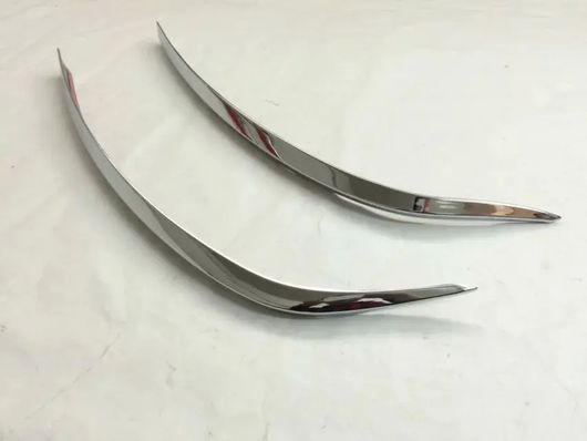 適用: 日産 キャシュカイ J11 2014 2015 2016 2017 ABS クロームメッキ フロント バンパー フォグライト アイリッド 擦れ防止ストリップカバー SR-AA-4361