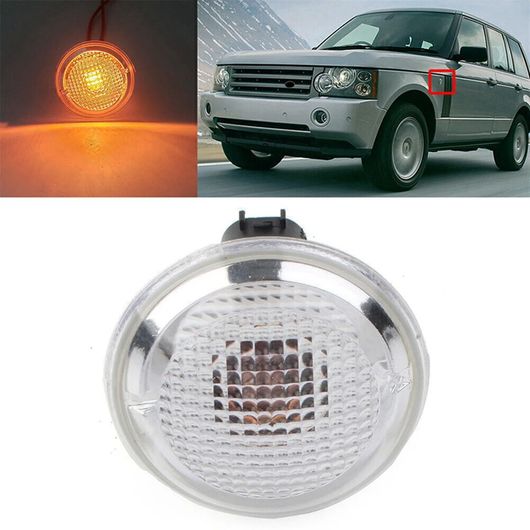 1ペア サイド フェンダー マーカー ランプ ライト クリア ホワイト ラウンド 適用: ランドローバー/LAND ROVER レンジローバー L322 2003-2012 SR-AA-8902_3