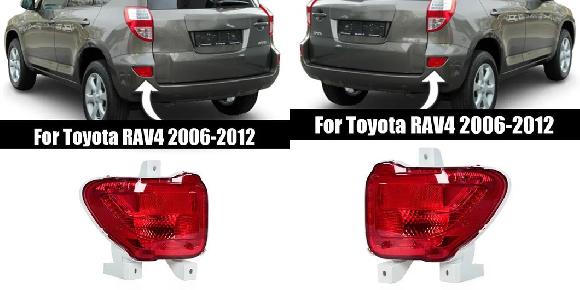 リア バンパー フォグライト カバー バルブなし 適用: トヨタ RAV4 2006 2007 2008 2009-2012 オート リア 左・右 SR-BB-4153