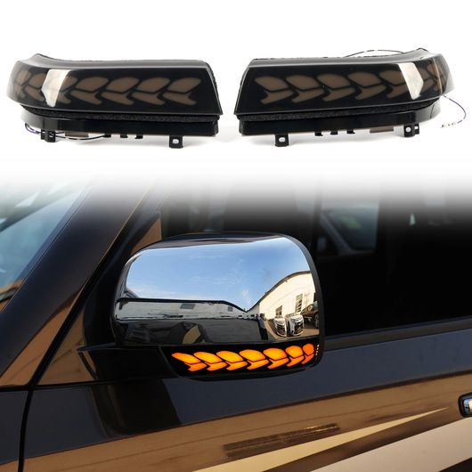 2ピース ダイナミック インジケーター ウインカー 適用: 三菱 パジェロ V80 V93 V95 V97 V98 2007-2021 アクセサリー LED ウインカー サイド SR-BB-5884