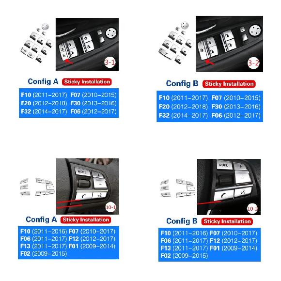 �K�p: BMW F10 F07 F06 F12 F13 F01 F02 F20 F30 F32 �N���[�� ABS �C���e���A �{�^�� �X�^�C�� C-1�`�X�^�C�� J-2 SR-CC-4895