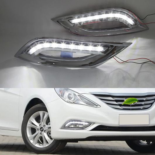 LED DRL 適用: ヒュンダイ/現代/HYUNDAI ソナタ 8 2011 2012 デイタイムランニングライト ウインカー ライト バンパー ランプ フォグ ランプ SR-DD-0742_1