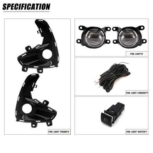 DRL 適用: トヨタ ヤリス ヴィッツ LED DRL デイタイム ドライビング ランニング ライト デイライト フォグランプ カバー ホール LED SR-DD-0836の画像