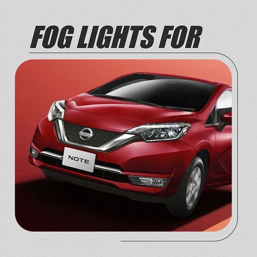 DRL 適用: 日産 ノート 2017-2020 DRL デイタイム ドライビング ランニング ライト デイライト フォグランプ カバー ホール ライト SR-DD-0843の画像