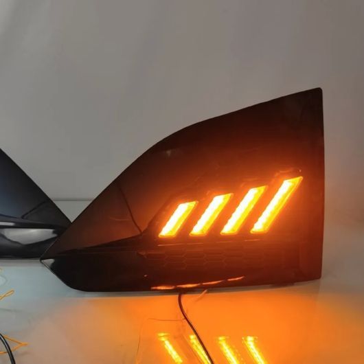 DRL 適用: 日産 アルティマ 2024 LED DRL デイタイム ドライビング ランニング ライト デイライト フォグランプ カバー ホール ライト SR-DD-0887の画像