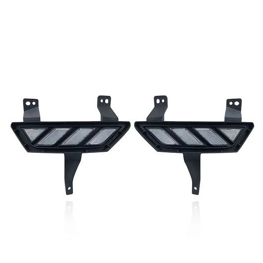 DRL 適用: 長城汽車 ポーア 2019-2022 LED フォグランプ カバー デイタイム ランニング ライト イエロー ウインカー SR-DD-1012