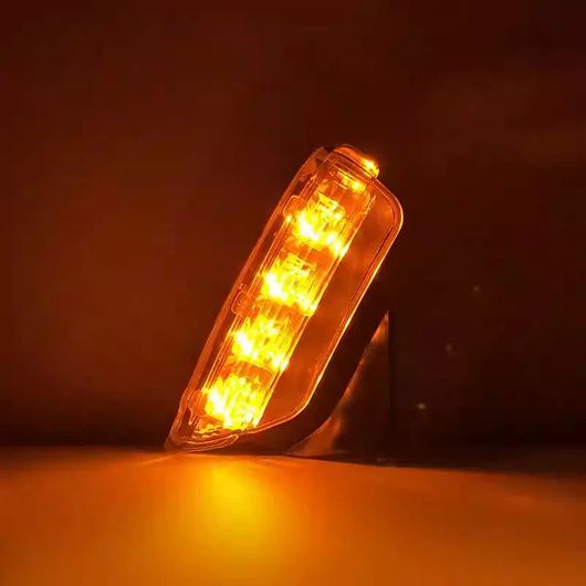 DRL 適用: トヨタ ヴィオス 2017-2019 LED フォグランプ カバー デイタイム ランニング ライト イエロー ウインカー SR-DD-1021の画像
