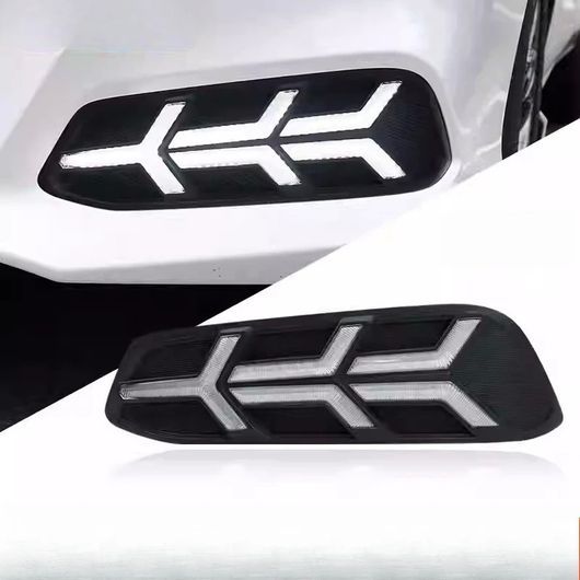 DRL 当て嵌める: ホンダ クライダー 2019-2021 LED フォグランプ 覆面すること デイタイム 駈けっくら 点火装置 黄み ウインカー SR-DD-1023