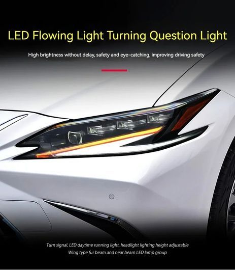 適用: レクサス ES ES250 ES300H ヘッドライト 2015-2023 LED プロジェクター ヘッドランプ 2018-2023 1ペア ヘッドライト SR-DD-3500_4