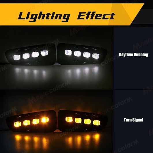 1セット デイタイム ランニング ライト 適用: フォード/FORD ラプター SVT F150 2009 2010 2011 2012 2013 ホワイト イエロー DRL SR-DD-3644_3