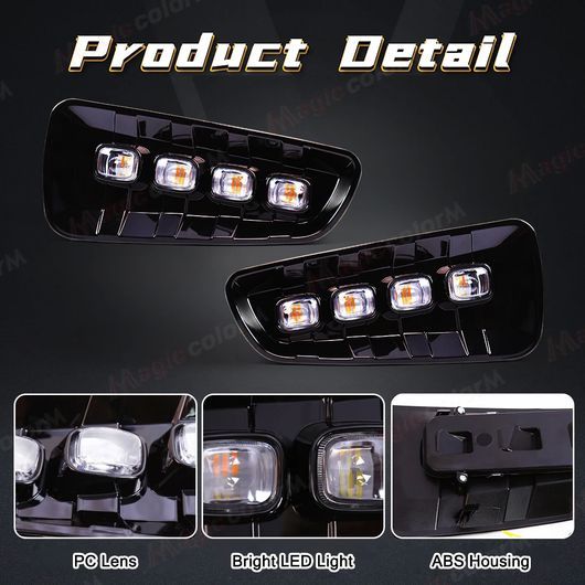 1セット デイタイム ランニング ライト 適用: フォード/FORD ラプター SVT F150 2009 2010 2011 2012 2013 ホワイト イエロー DRL SR-DD-3644_4