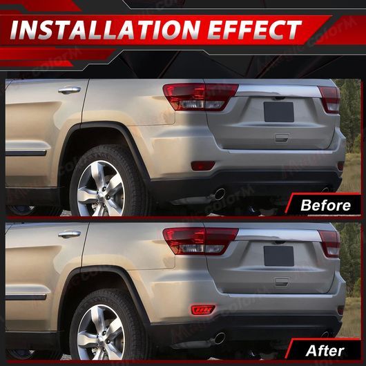 適用: ダッジ/DODGE ジャーニー リア バンパー リフレクター ライト 適用: ジープ/JEEP スモーク シェル・レッド シェル SR-DD-3673_7
