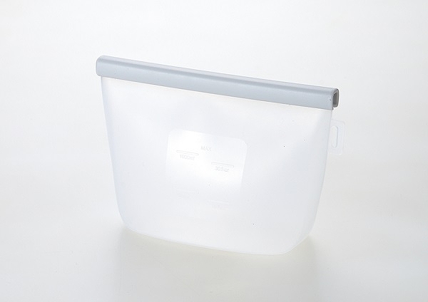 くり返し使えるシリコン保存バッグ クリア 1,000mL SV-7541(0355087)