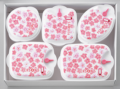 電子レンジ容器 パーソンズフローラル 5pcs FL-204(0102156)