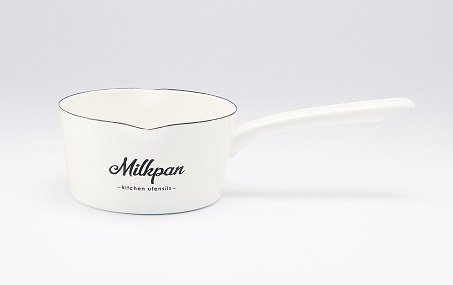 ホーローミルクパン15cm「Milkpan」 Lilly White LW-203(0773202)