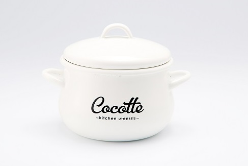 ホーロー両手鍋 Cocotte Lilly White 16cm LW-205(0773203)
