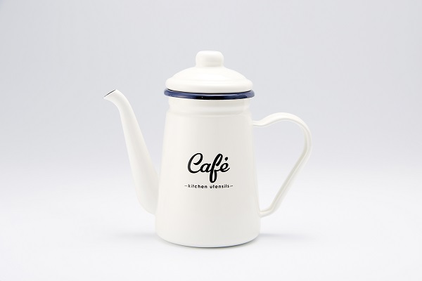 ホーローカフェポット「cafe」 Lilly White LW-206(0773200)