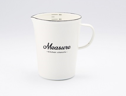 ホーローメジャーカップ 「Measure」 Lilly White L LW-210(0773205)
