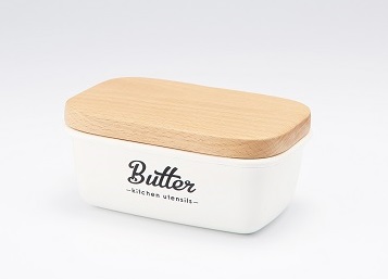 ホーローバターケース「Butter」 Lilly White LW-221(0773217)