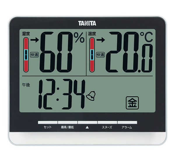 タニタ/TANITA デジタル温湿度計 ブラック TT538｜apagency02