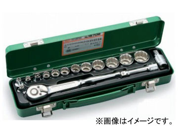 トネ/TONE 9.5mm（3/8”） ソケットレンチセット 17点 品番：1570M