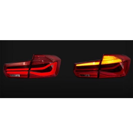 リア テールライト DRL + ウインカー + ブレーキ + リバース LED テール ランプ 適用: BMW M3 F80 2014-2018 BMW F30 レッド・スモーク AL-MM-8501 AL_8