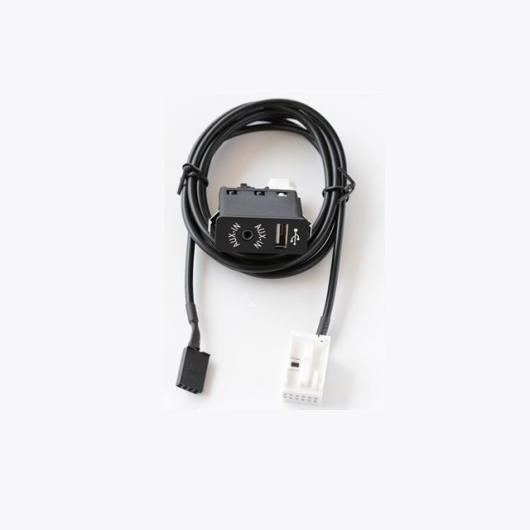 AUX 入力 USB ソケットスイッチ オーディオ アダプタ ケーブル BMW E60 E61 E63 E64 E66 E81 E82 E70 E90 cable with switch AL-AA-7041 AL