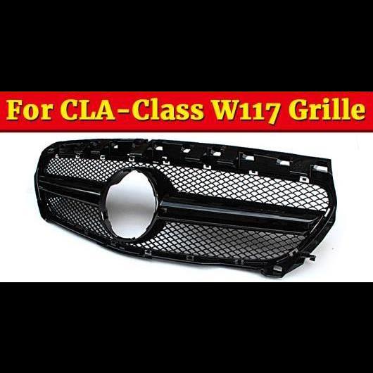 W117 フロント グリッド ABS 光沢ブラック 適用: メルセデスベンツ CLAクラス CLA180 CLA200 250 CLA45 グリル 14 16 タイプ001 AL EE 1085 AL :502179970:オートパーツエージェンシー3号店