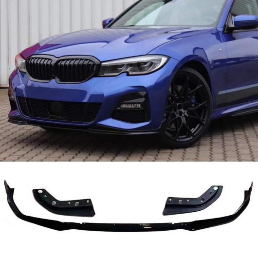 光沢 ブラック PP フロント バンパー リップ スプリッター スポイラー 適用: BMW 3シリーズ G20 G28 2019 2020 フロント 3 ピース AL-II-0262 AL｜apagency03